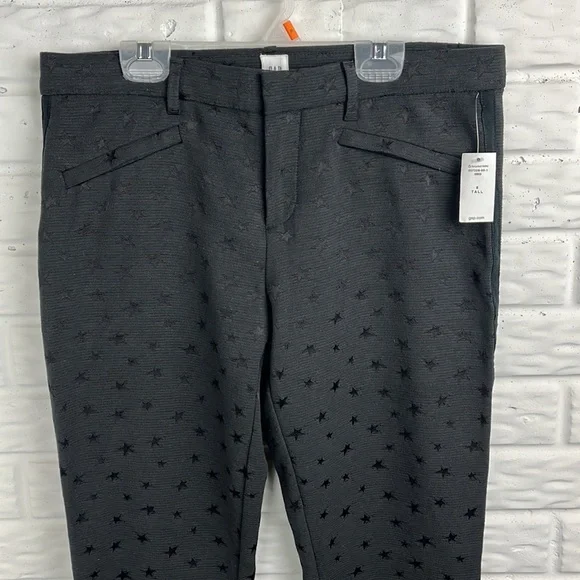 GAP STARS BLACK TROUSERS SKINNY ANKLE SIZE 8 31 inseam NWT - Picture 3 of 13